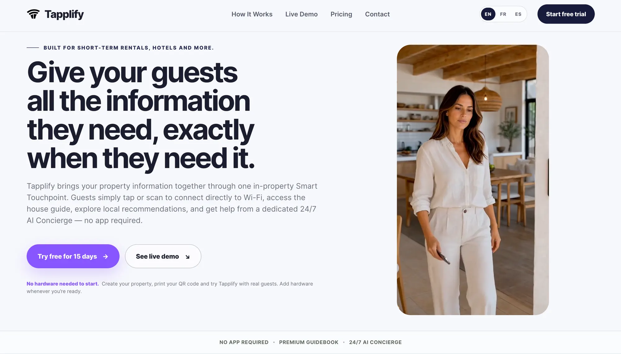 Tapplify website home