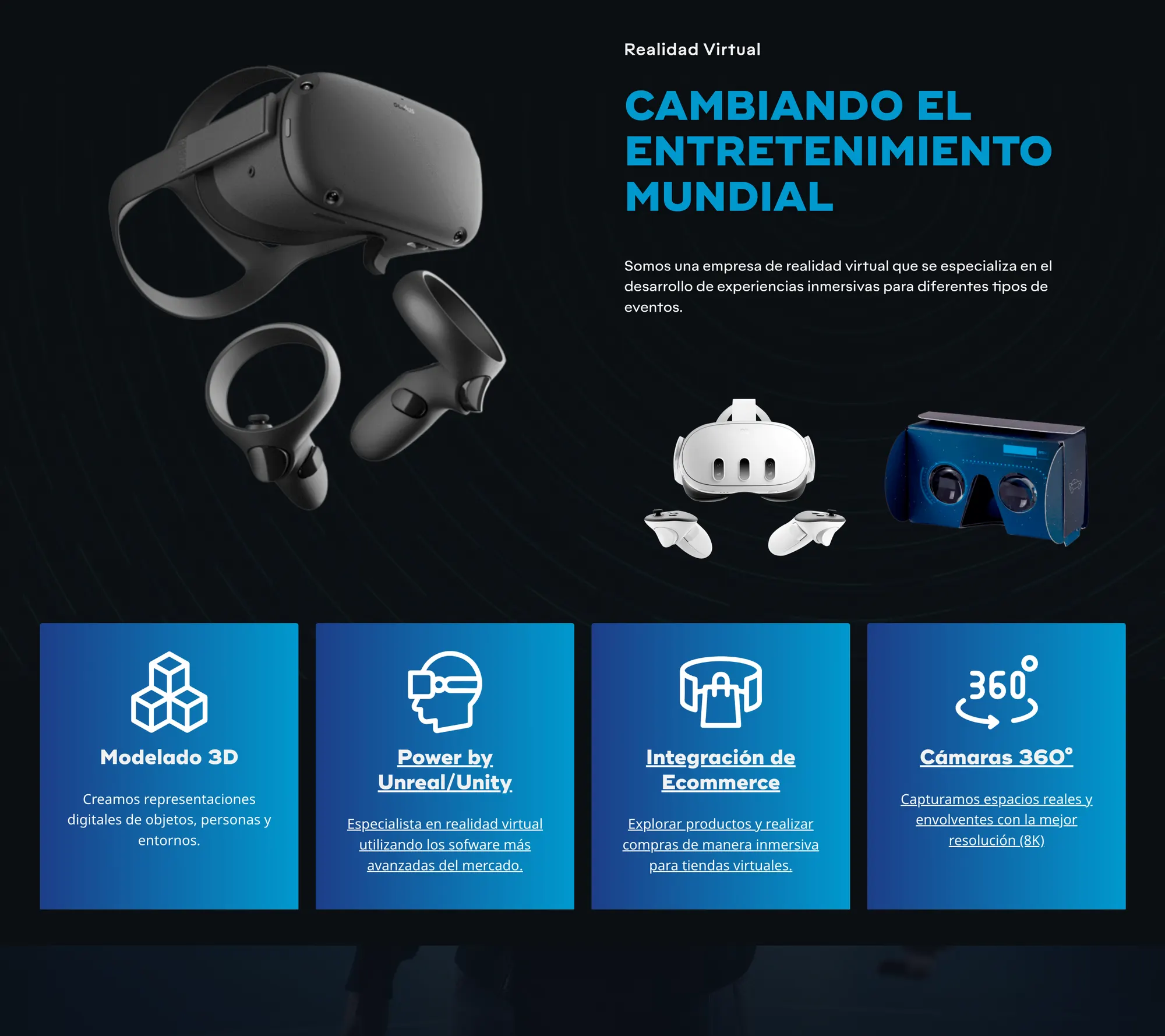 VRINSITU website: virtual reality solutions